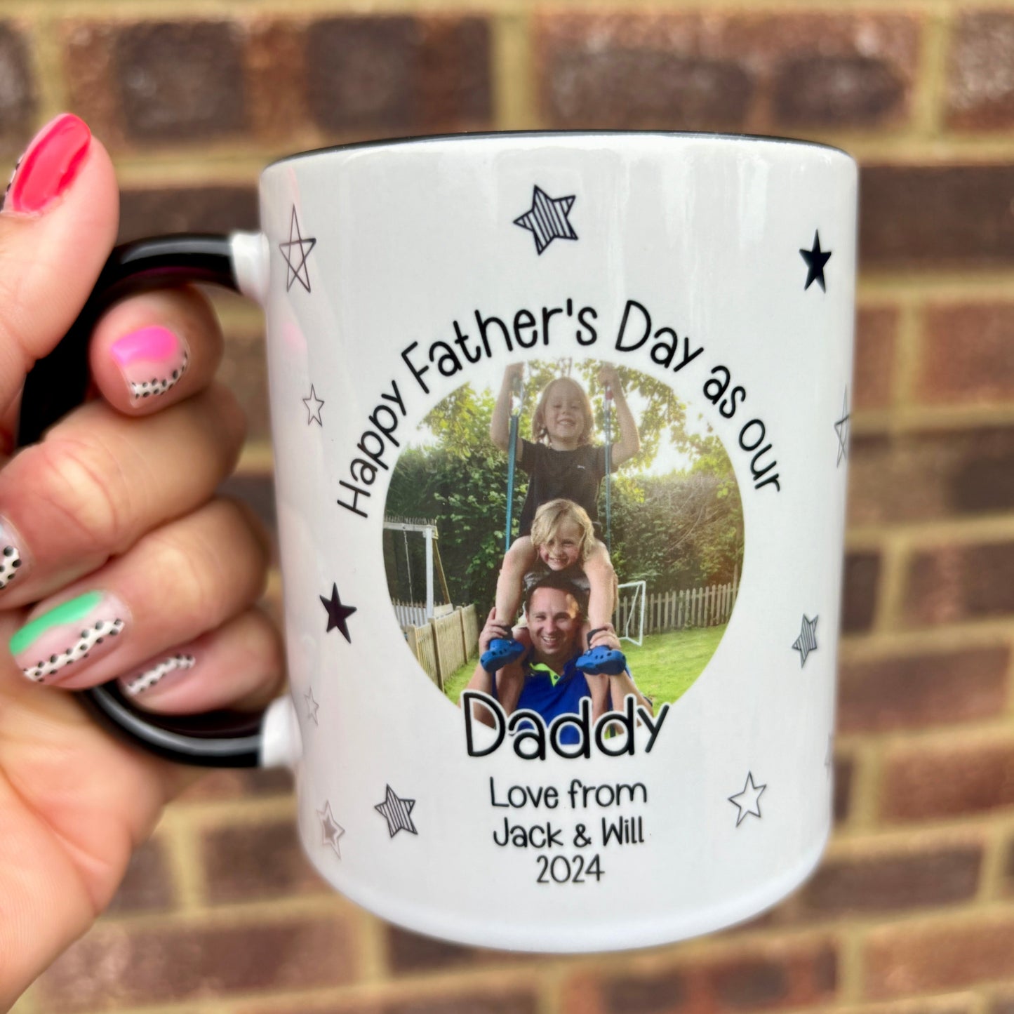 Fathers Day photo mug - Stars