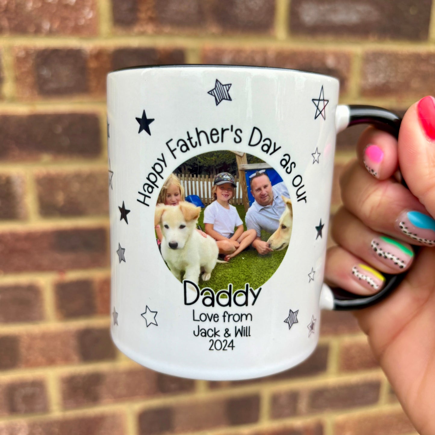 Fathers Day photo mug - Stars