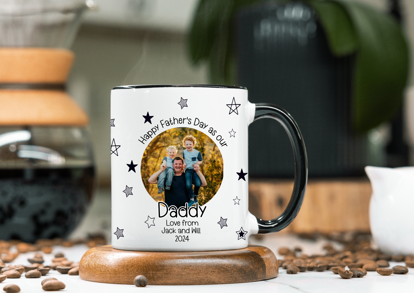 Fathers Day photo mug - Stars