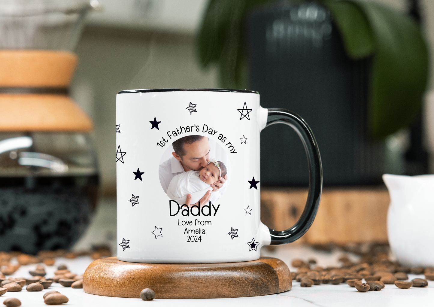 Fathers Day photo mug - Stars