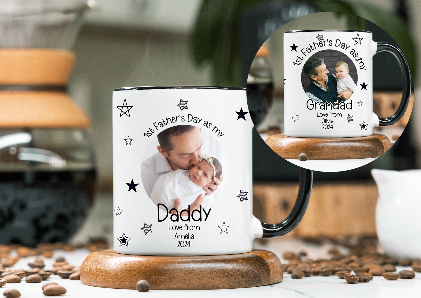 Fathers Day photo mug - Stars