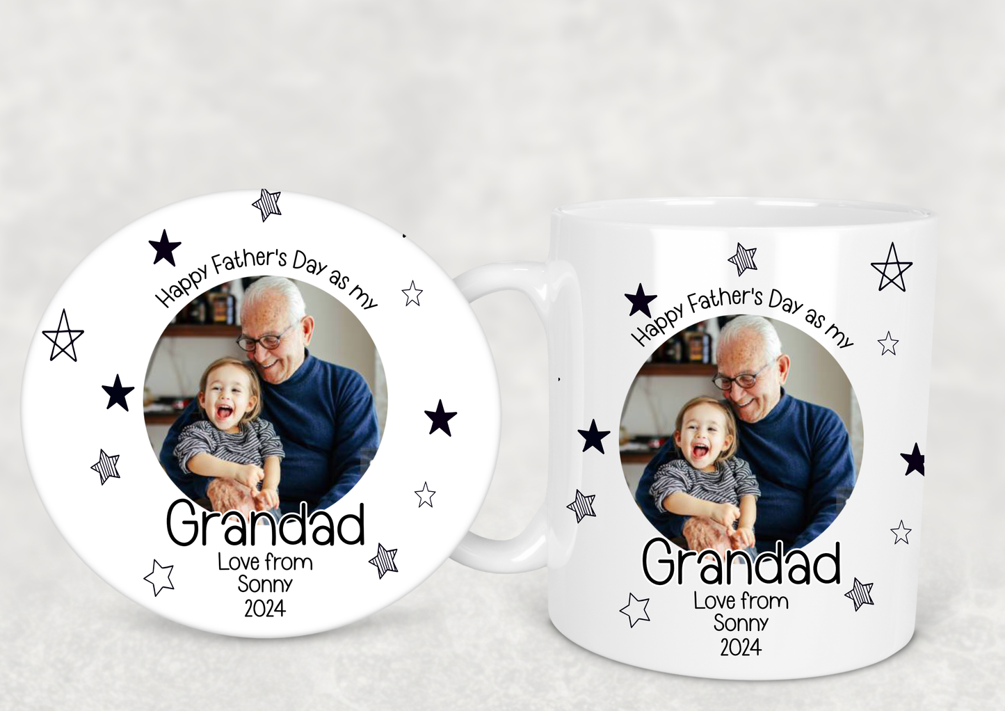 Fathers Day photo mug - Stars