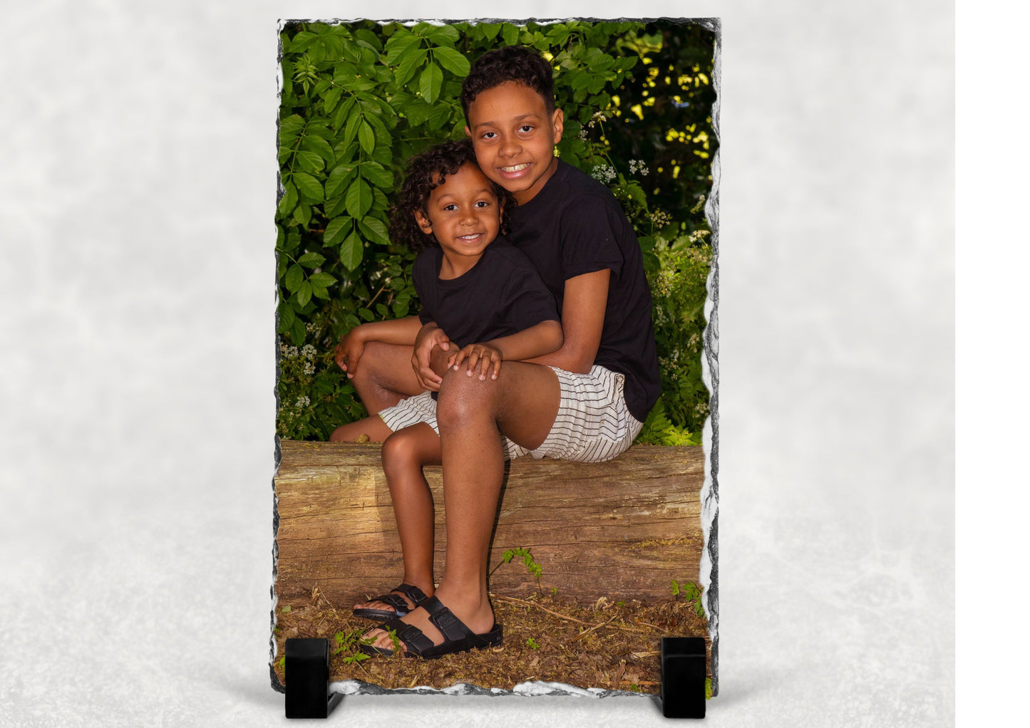 14 x 19cm Personalised Photo Slate (with words)