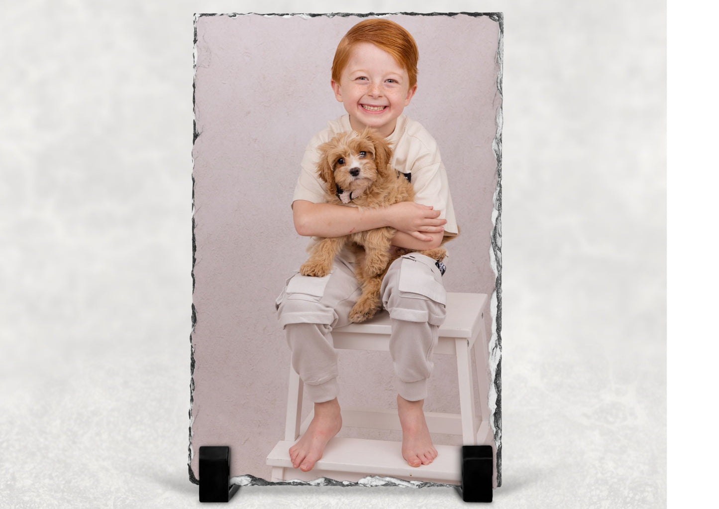 14 x 19cm Personalised Photo Slate (with words)